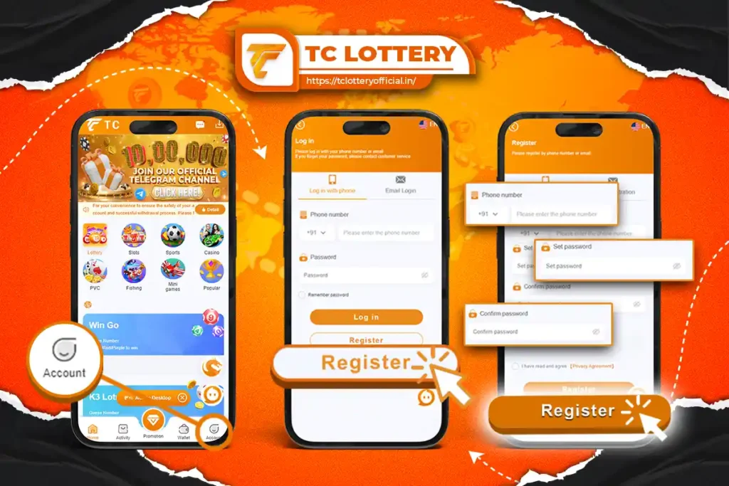 how to create a tc lottery account